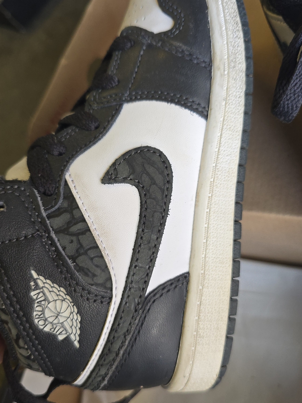 Nike Kids Black and White High-Top Sneakers